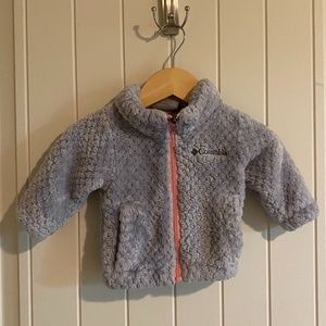 Infant Columbia gray sherpa jacket